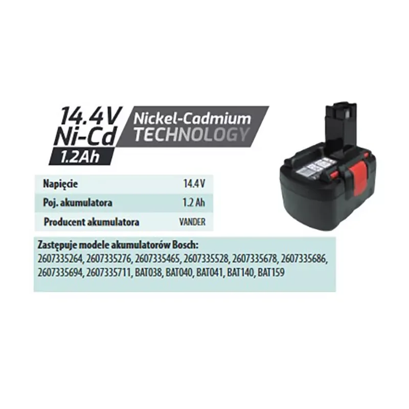 Akumulator Nicd BNC1412/ do boscha/ Vander