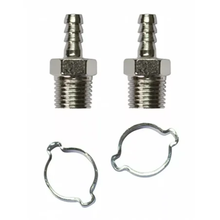 Złączka męska 1/4" z końcówka do węża 6x11mm -2szt + zaciski 156032XSTN STANLEY