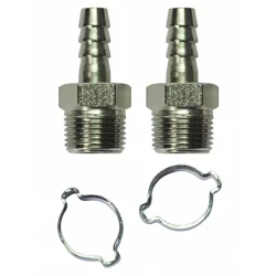 Złaczka męska 3/8" z końcówka do węża 8x13mm -2szt + zaciski 156033XSTN STANLEY