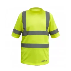 Koszulka męska t-shirt odblaskowa ,żółta roz XL  bh81T-XL DEDRA