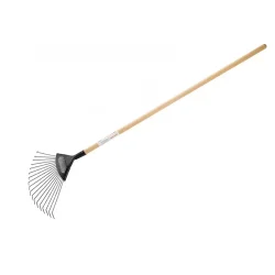Grabie do liści z drutu z drewnianym trzonkiem prostym VR-7445 VERKATTO