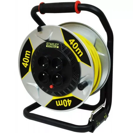 Przedłużacz bębnowy, 40m, 4 gniazda, 3x1,5mm, 16A z uziemieniem, IP20, STANLEY