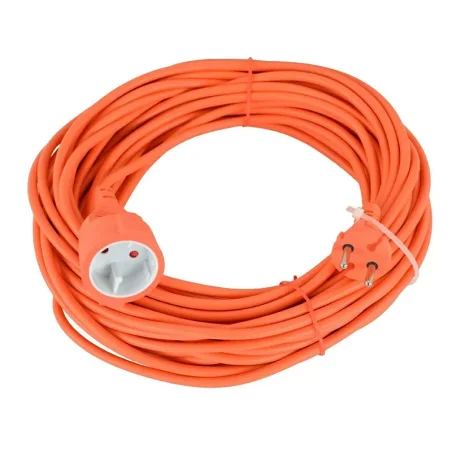 Przedłużacz ogrodowy pomarańczowy, długość 10 m, 2 x 1 mm2, 10 A, pomarańczowy, PVC, OMY, bez uziemienia