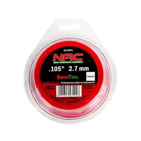 Żyłka tnąca kwadrat 2,7mm/9mb SSQ105PL  NAC