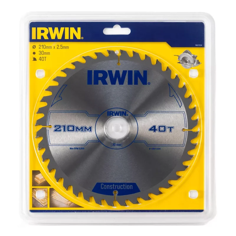 Piła tarczowa do drewna OPP IR 210mm/40T IRWIN