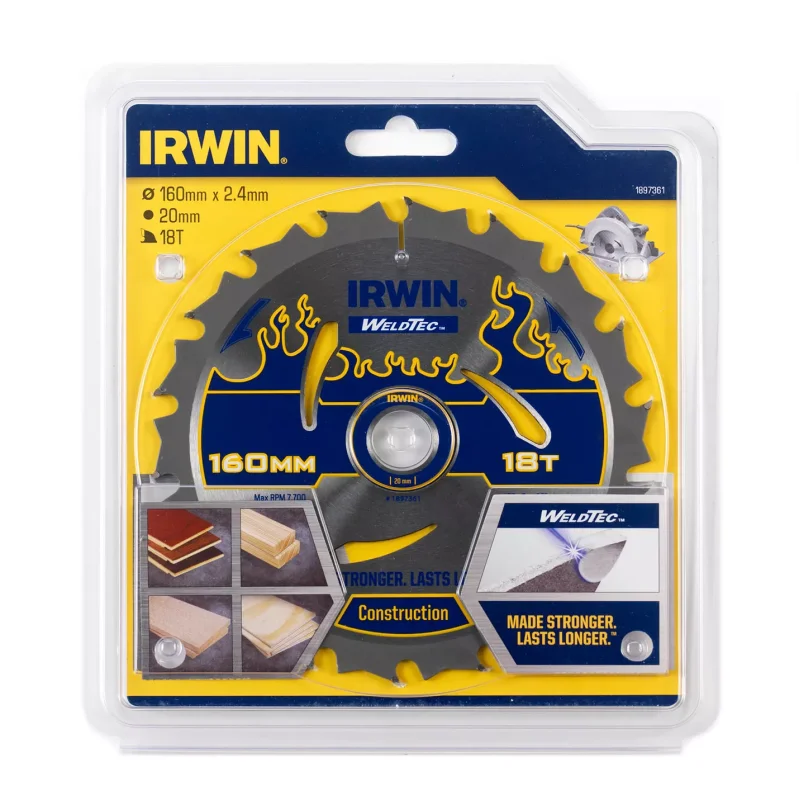 Piła tarczowa WELDTEC do pilarek ręcznych 160mm/18T IRWIN
