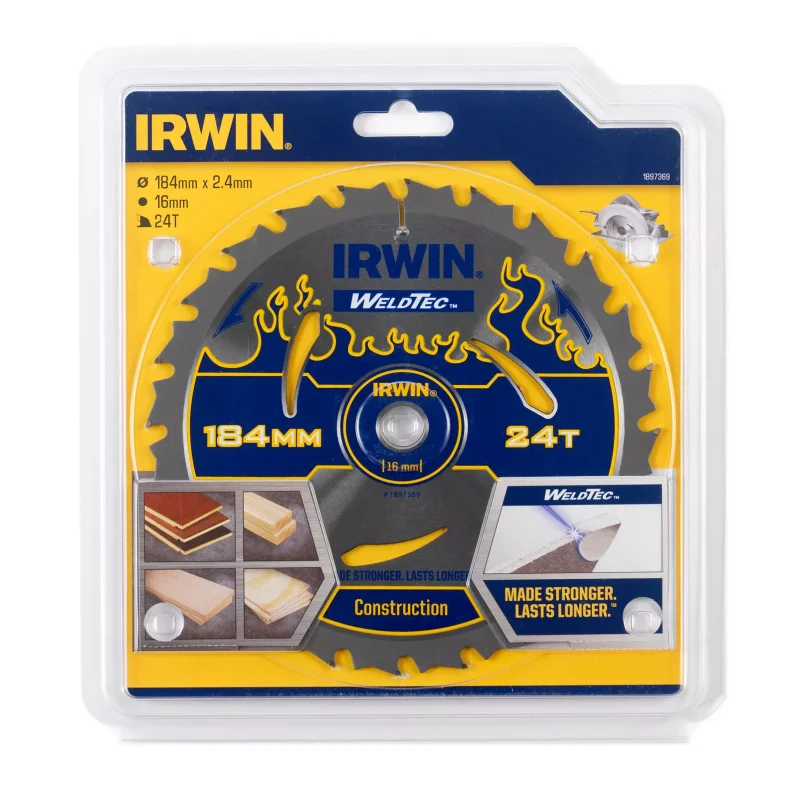 Piła tarczowa WELDTEC do pilarek ręcznych 184mm/24Tx16mm IRWIN