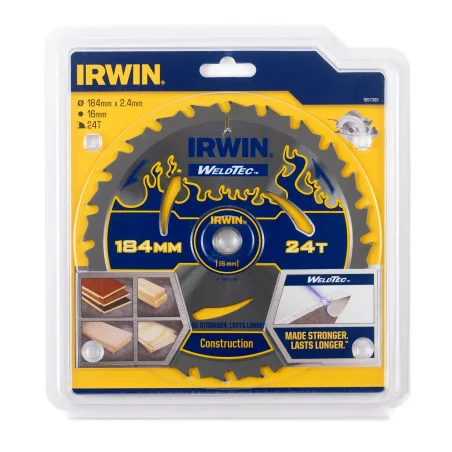 Piła tarczowa WELDTEC do pilarek ręcznych 184mm/24Tx16mm IRWIN