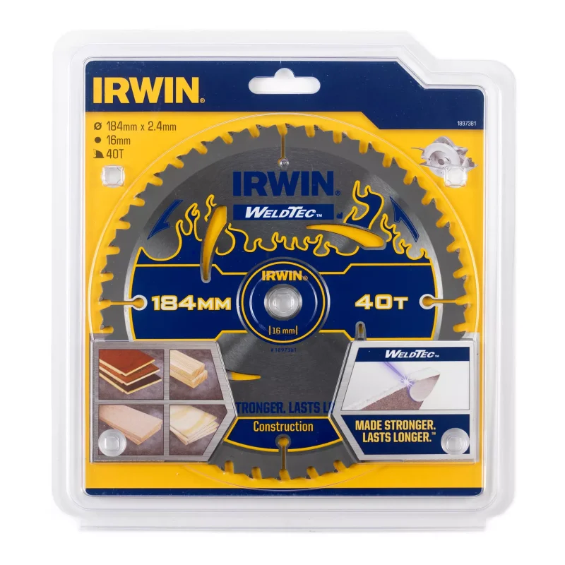 Piła tarczowa WELDTEC do pilarek ręcznych 184mm/40Tx16mm IRWIN