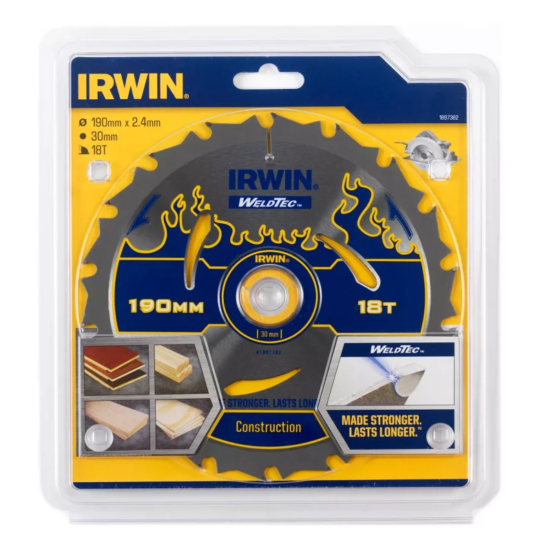 Piła tarczowa WELDTEC do pilarek ręcznych 190mm/18T IRWIN