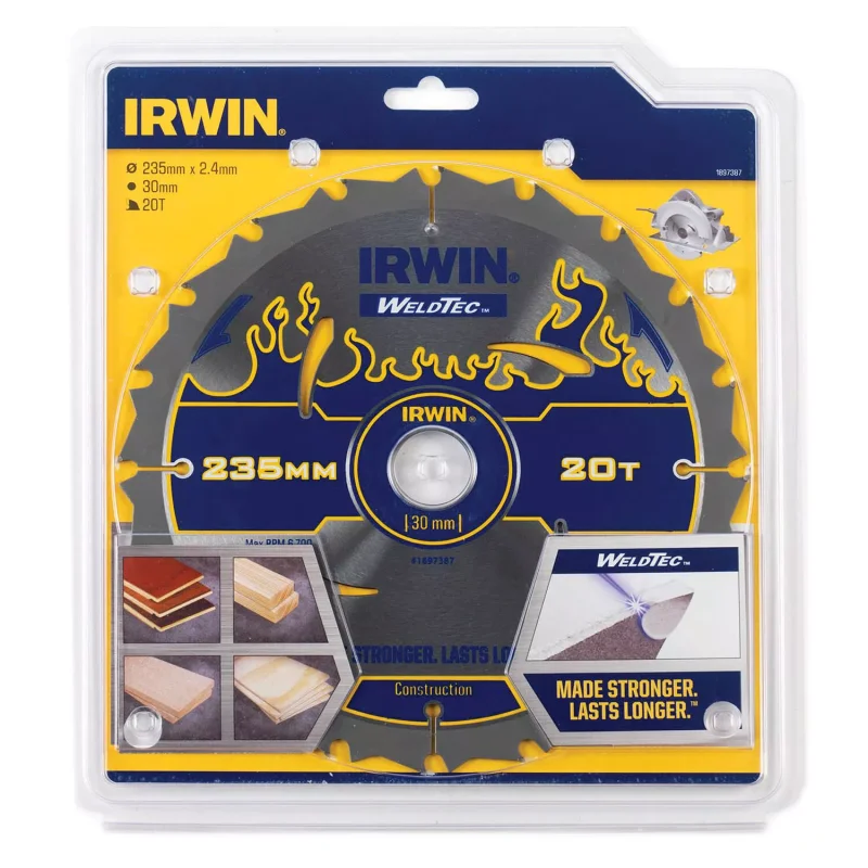 Piła tarczowa WELDTEC do pilarek ręcznych 235mm/20T IRWIN