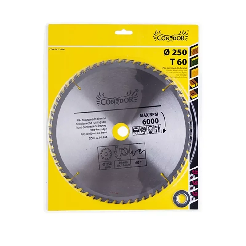 Piła tarczowa do drewna: 250 mm x 60 T CON-TCT-2506 Condor*
