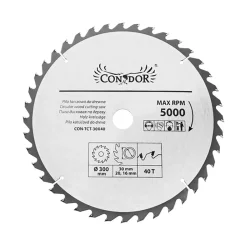 Piła tarczowa do drewna: 300 mm x 40 T CON-TCT-3004 Condor*