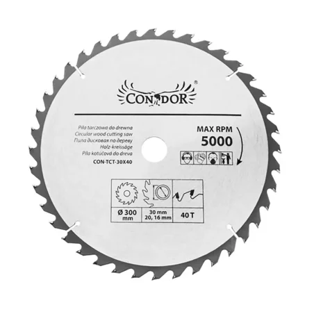 Piła tarczowa do drewna: 300 mm x 40 T CON-TCT-3004 Condor*