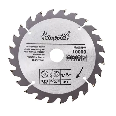 Piła tarczowa do drewna: 140 mm x 24 T CON-TCT-1402 Condor*