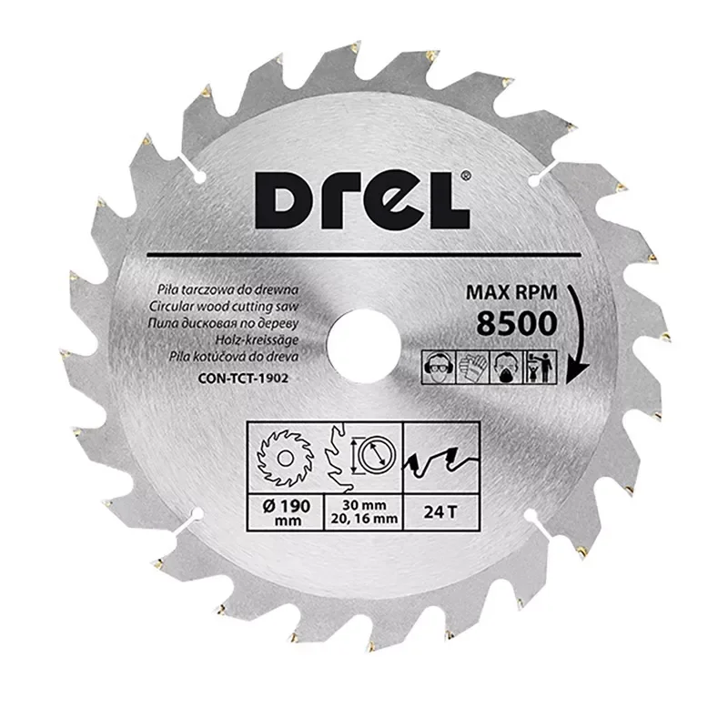 Piła tarczowa do drewna 190 mm x 24 T CON-TCT-1902 Condor