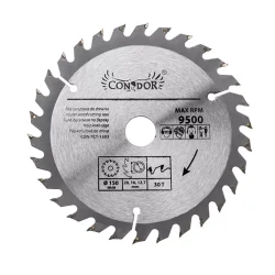 Piła tarczowa do drewna: 150 mm x 30 T CON-TCT-1503 Condor