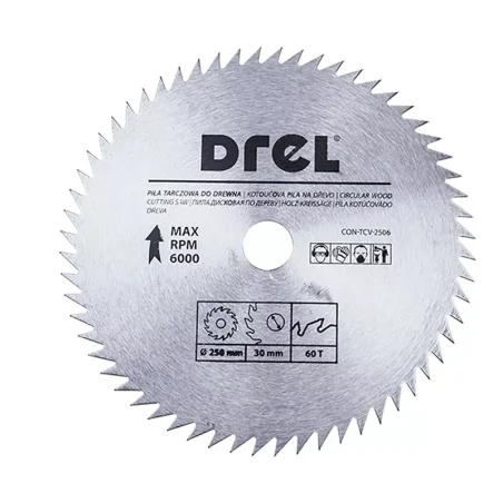 Piła tarczowa CV do drewna 250 mm x 60 T CON-TCV-2506 Condor