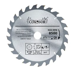 Piła tarczowa do drewna: 180 mm x 24 T CON-TCT-1802 Condor*