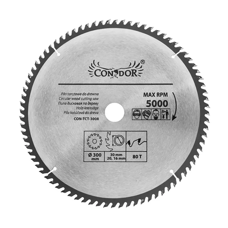 Piła tarczowa do drewna: 300 mm x 80 T CON-TCT-3008 Condor*