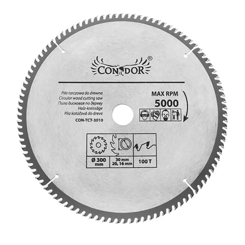 Piła tarczowa do drewna: 300 mm x 100 T CON-TCT-3010 Condor