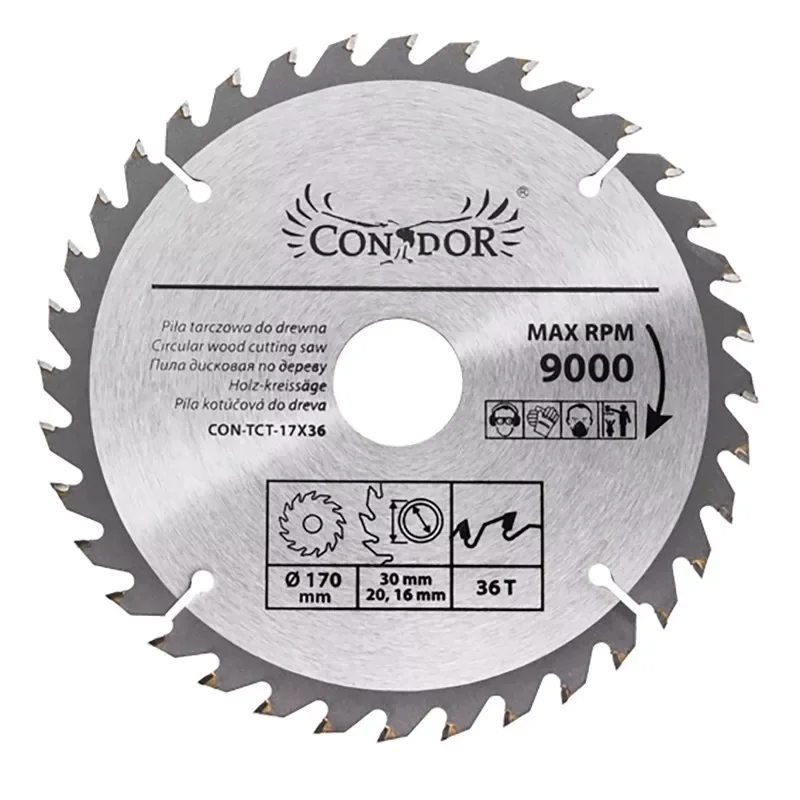 Piła tarczowa do drewna: 170 mm x 36 T CON-TCT-1703 Condor*