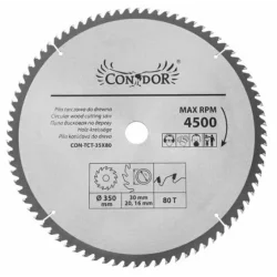 Piła tarczowa do drewna: 350 mm x 80 T CON-TCT-3508 Condor