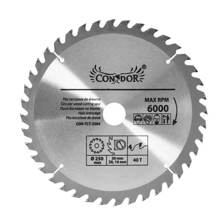 Piła tarczowa do drewna: 200 mm x 40 T CON-TCT-2004 Condor*