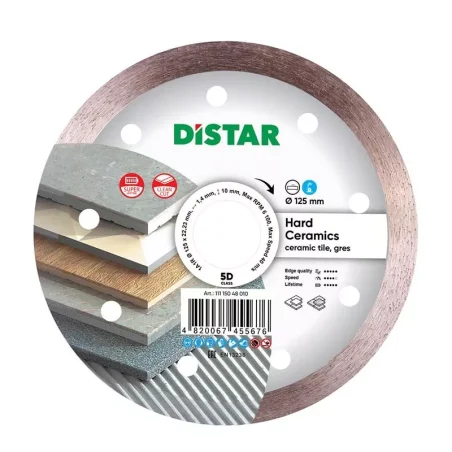 Tarcza diamentowa Hard Ceramics 1A1R 125/22,2mm DISTAR