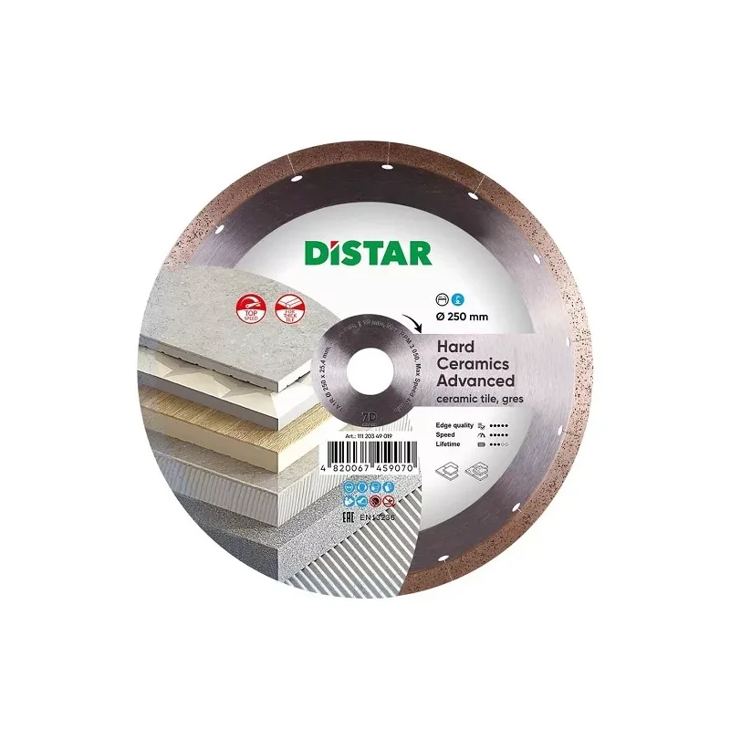 Tarcza diamentowa 250x1,5x10x25,4 Hard Ceramics Advansed DISTAR