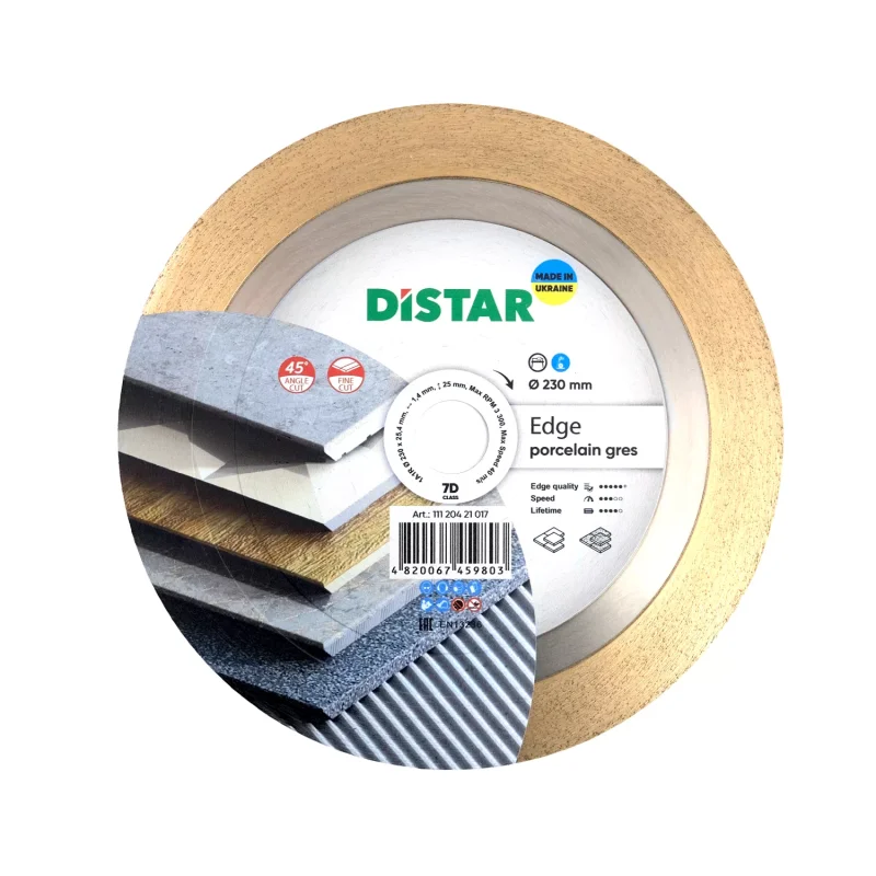 Tarcza diamentowa 230x1,4x25,4mm EDGE wysoka jakość cięcia pod kątem Distar 7D