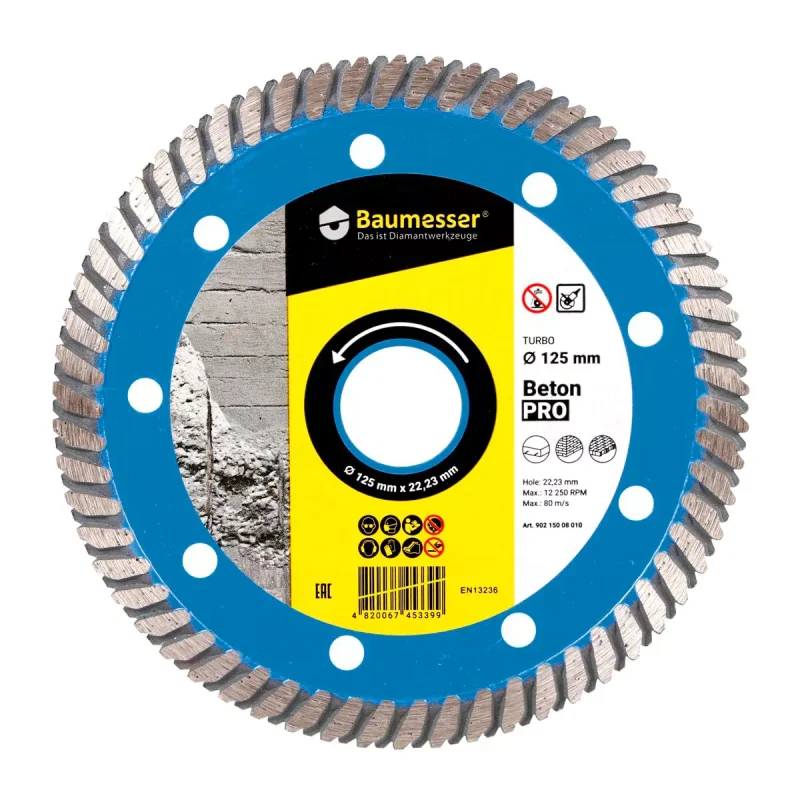 Tarcza diamentowa 125mm TURBO BETON PRO DISTAR