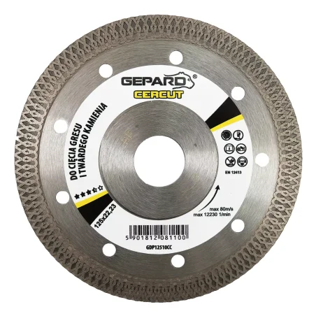 Tarcza diamentowa CERCUT GEPARD do cięcia gresu i twardego kamienia 125mm