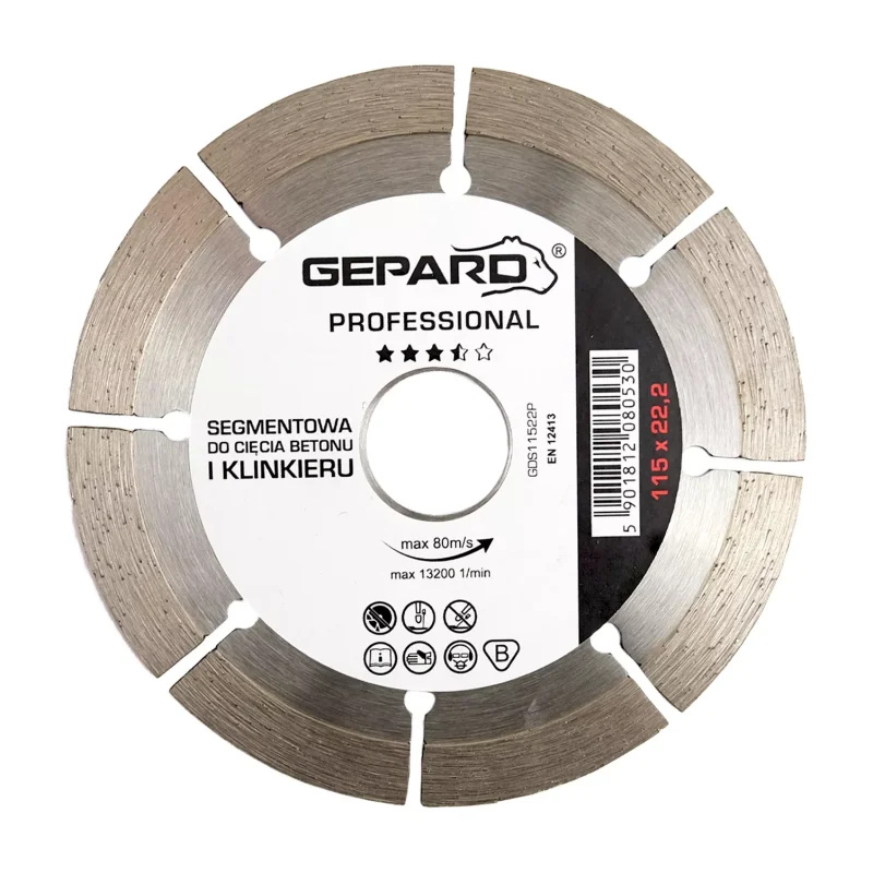 Tarcza diamentowa segmentowa 115 PROFESSIONAL GEPARD