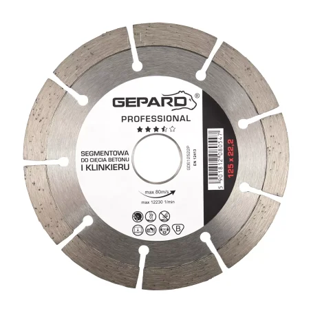 Tarcza diamentowa segmentowa 125 PROFESSIONAL GEPARD