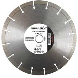Tarcza diamentowa segmentowa 350/25,4 /20 mm wysokość diamentu  H15 mm spawna laserowo  PROFESSIONAL GEPARD (brukarska)