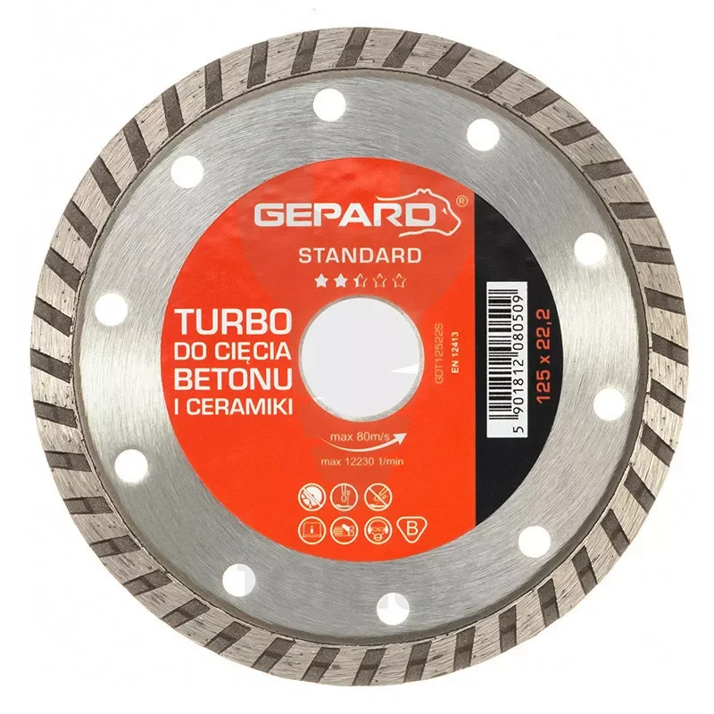 Tarcza diamentowa turbo 125 STANDARD GEPARD
