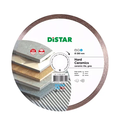 Tarcza diamentowa Hard Ceramics 1A1R 250/25,4mm DISTAR