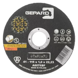 Tarcza do metalu 41 99A 115x1,0x22 INOX GEPARD STANDARD