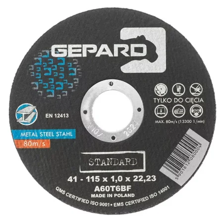 Tarcza do metalu 41 94A 115x1,0x22 GEPARD STANDARD