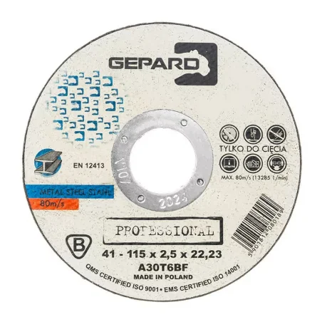 Tarcza do metalu 41 95A 115x2.5x22 GEPARD PROFESSIONAL