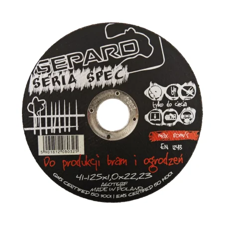 Tarcza do metalu 41 95A 125x1,0x22 GEPARD SPEC Bramy i Ogrodzenia