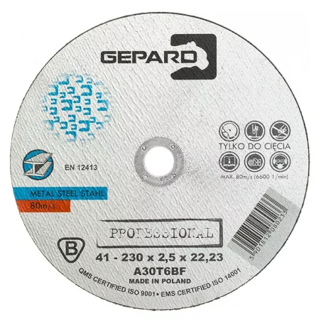 Tarcza do metalu 41 95A 230x2,5x22 GEPARD PROFESSIONAL