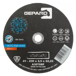 Tarcza do metalu 41 95A 230x2,5x22 GEPARD STANDARD
