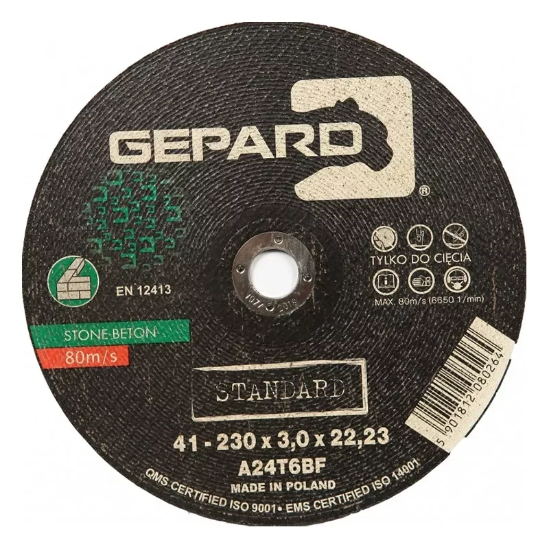 Tarcza do betonu 41 98A 230x3,0x22 GEPARD STANDARD (beton)