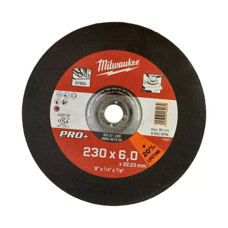Tarcza do szlifowania metalu 230X6 mm PRO+ Milwaukee