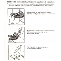 Szablon glazurniczy 250mm do zaznaczania wykroju D