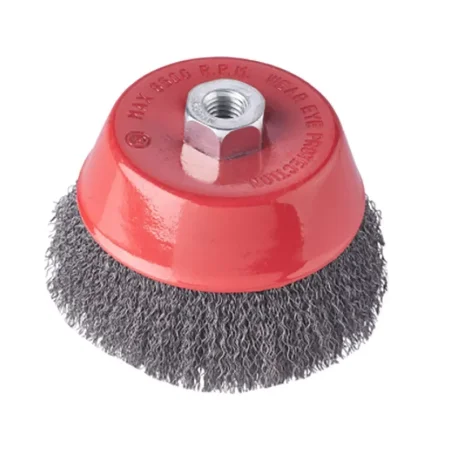 Szczotka doczołowa M14, drut falowany 60mm Verkatto