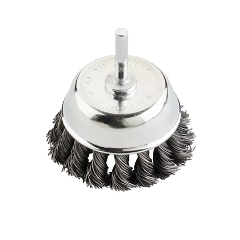 Szczotka doczołowa z trzpieniem, drut skręcany 100mm Verkatto