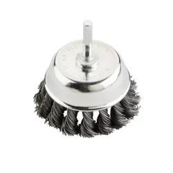 Szczotka doczołowa z trzpieniem, drut skręcany 50mm Verkatto